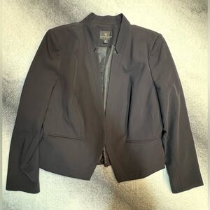 Worthington Black‎ Open Career Business Office Collarless Suit Jacket Blazer 16